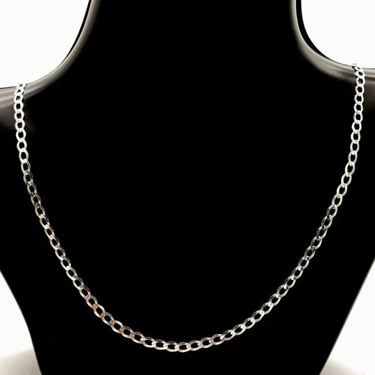 CADENA BARBADO PLATA 925