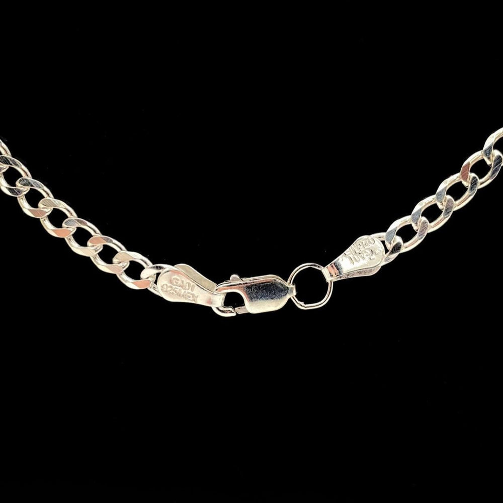 CADENA BARBADO PLATA 925