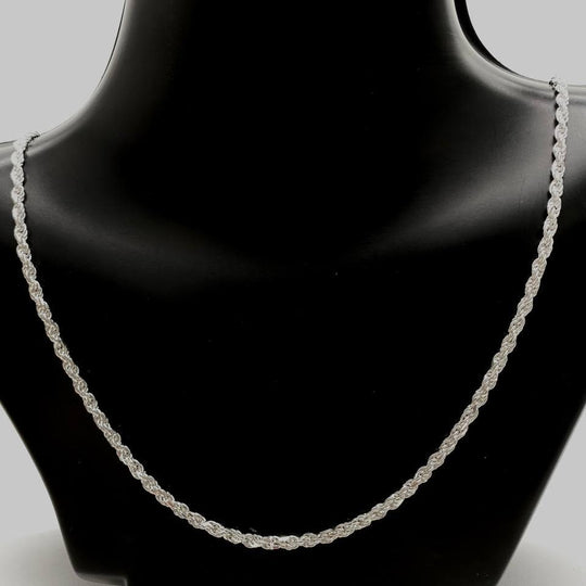 CADENA TORSAL PLATA 925