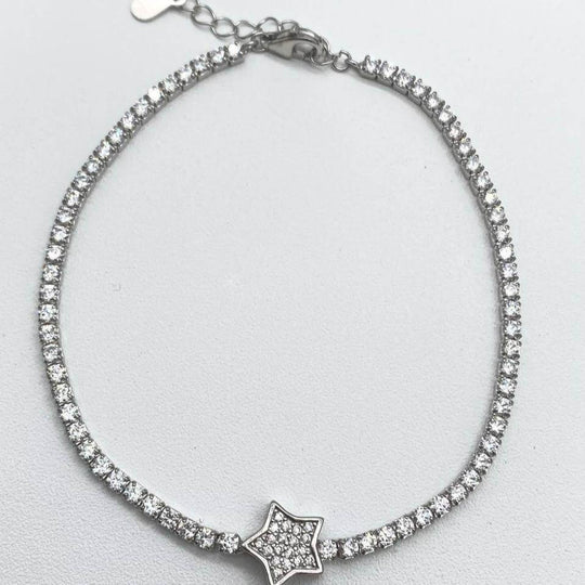 PULSO TENIS ESTRELLA PLATA 925