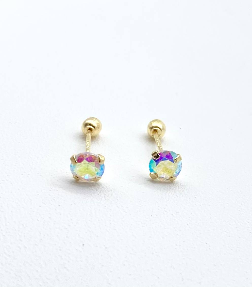 BROQUEL RECTO 10K CON ZIRCONIA TORNASOL
