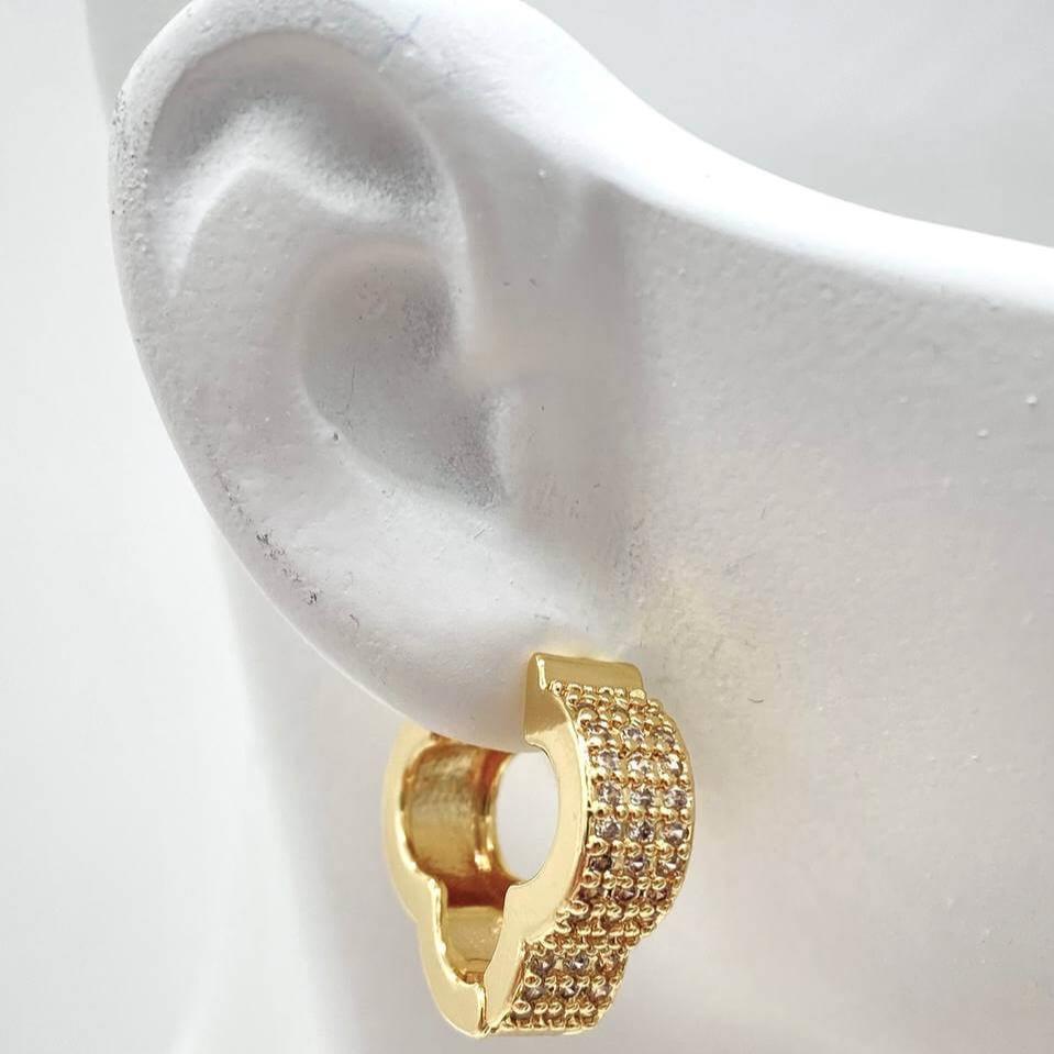 HUGGIE CHAPA DE ORO 18K
