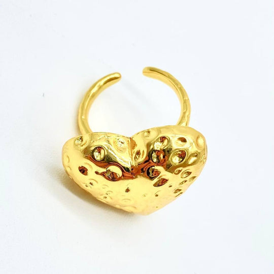 ANILLO CORAZON MARTILLADO