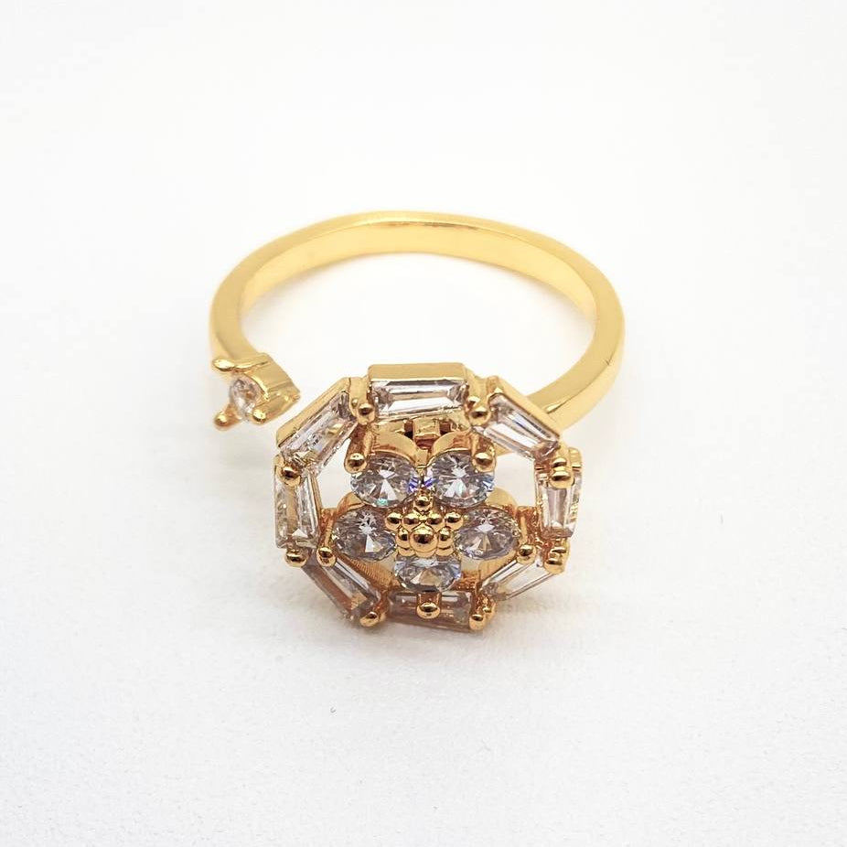 ANILLO GIRATORIO CHAPA DE ORO 18K