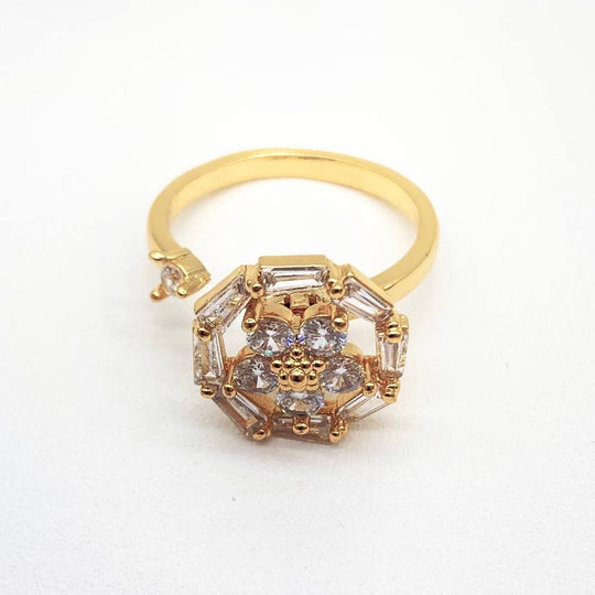 ANILLO GIRATORIO CHAPA DE ORO 18K