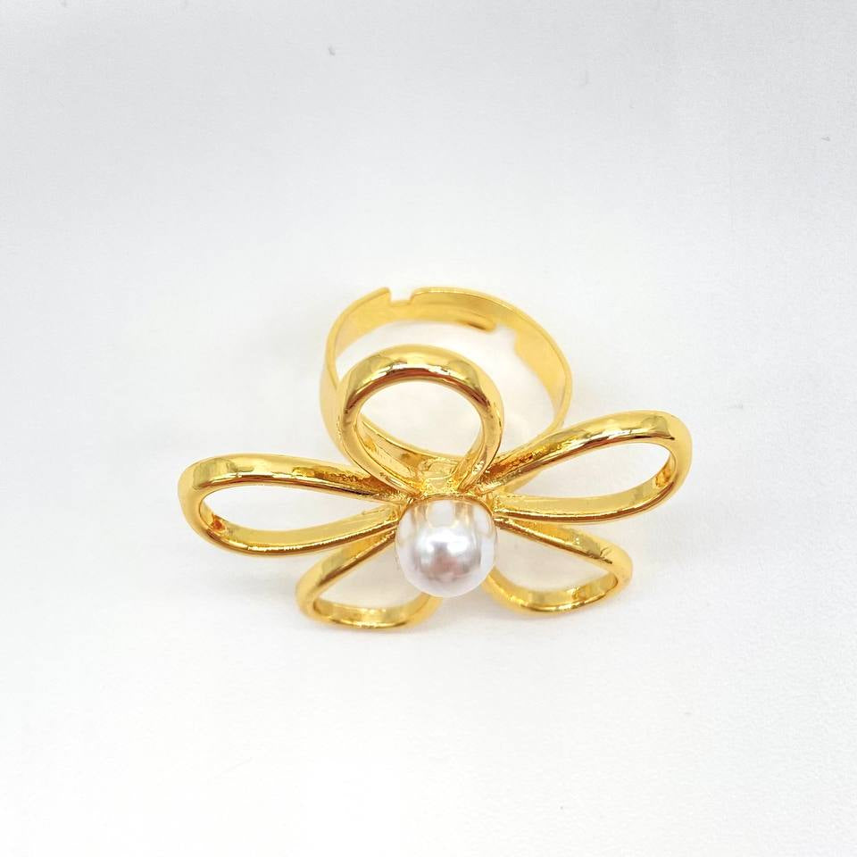 ANILLO FLOR CON PERLA