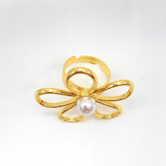 ANILLO FLOR CON PERLA