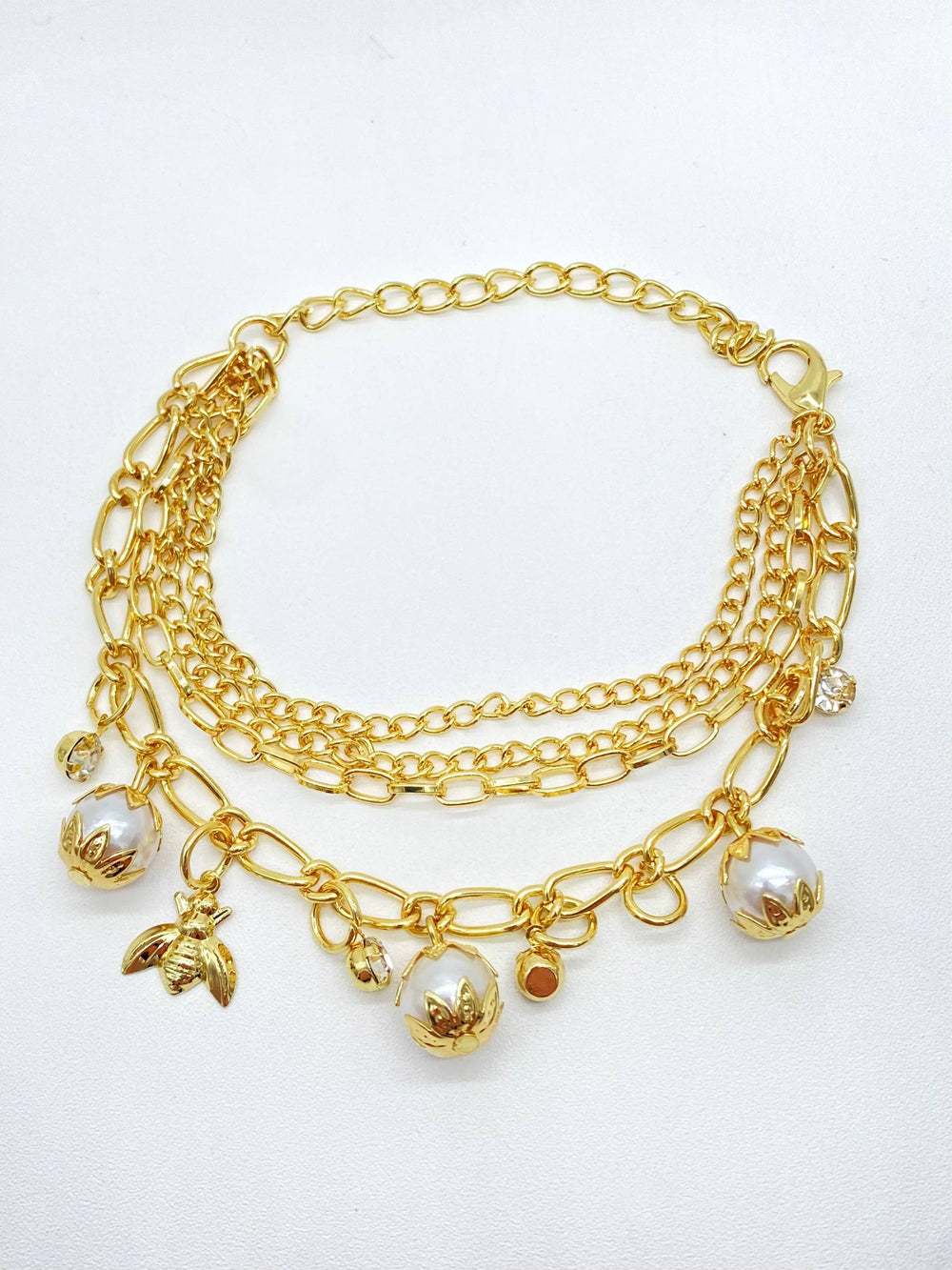 PULSERA COLGANTES CHAPA DE ORO 18K