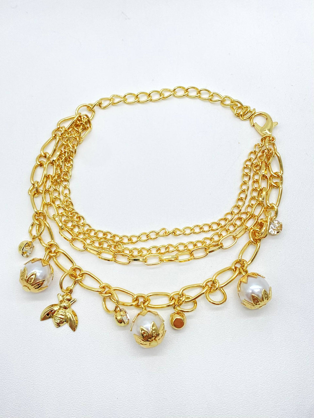 PULSERA COLGANTES CHAPA DE ORO 18K