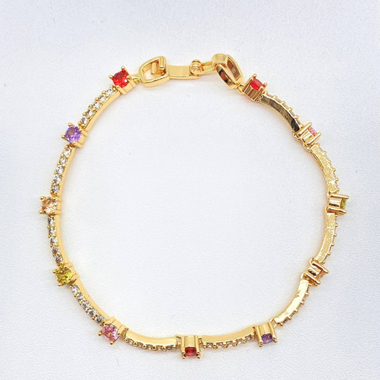 PULSO COLORES CHAPA DE ORO 18K