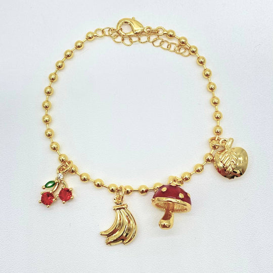 PULSERA FRUTAS COLGANTES