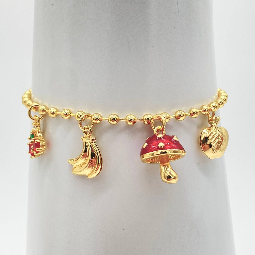 PULSERA FRUTAS COLGANTES