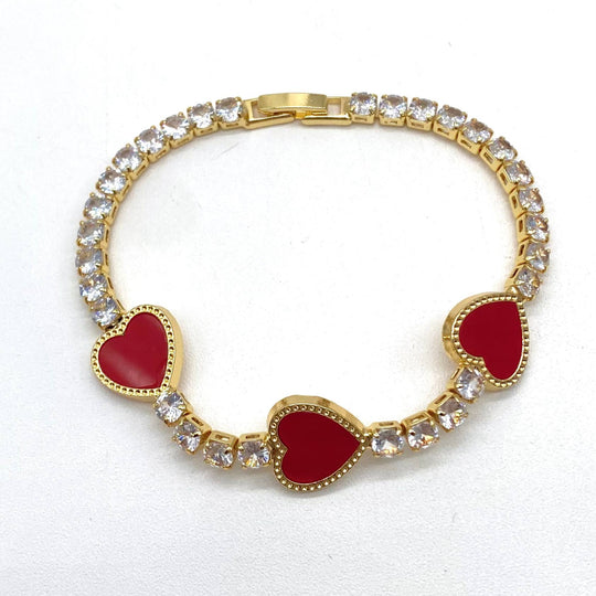 PULSO TENNIS CORAZON ROJO