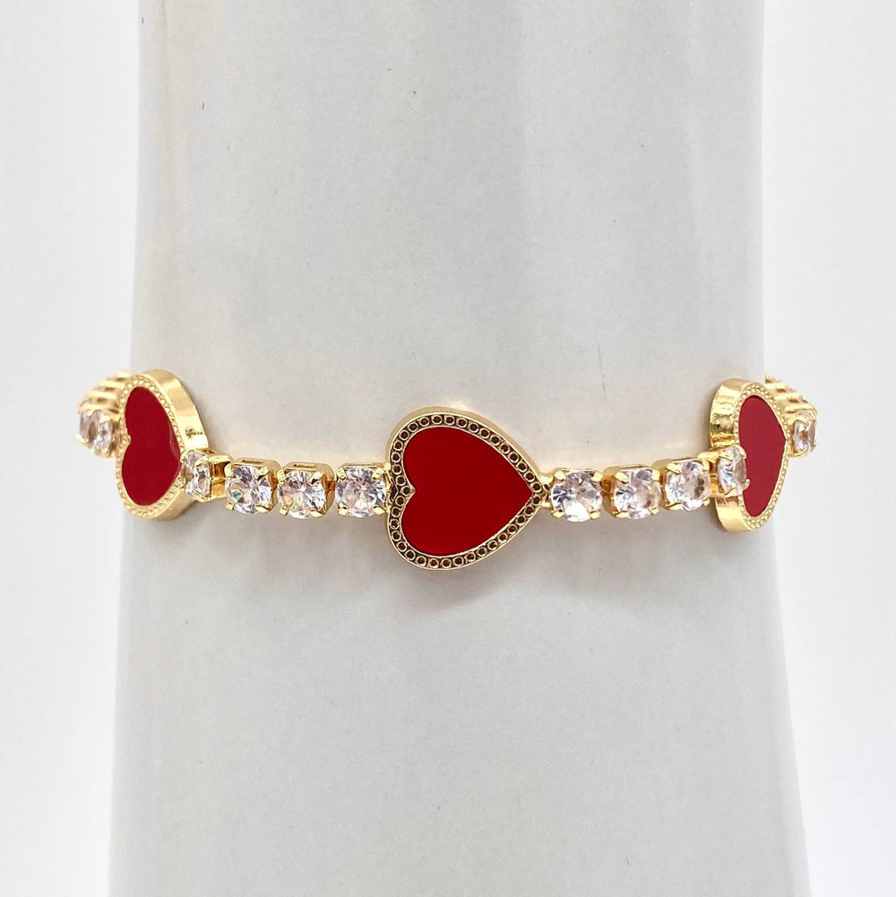 PULSO TENNIS CORAZON ROJO