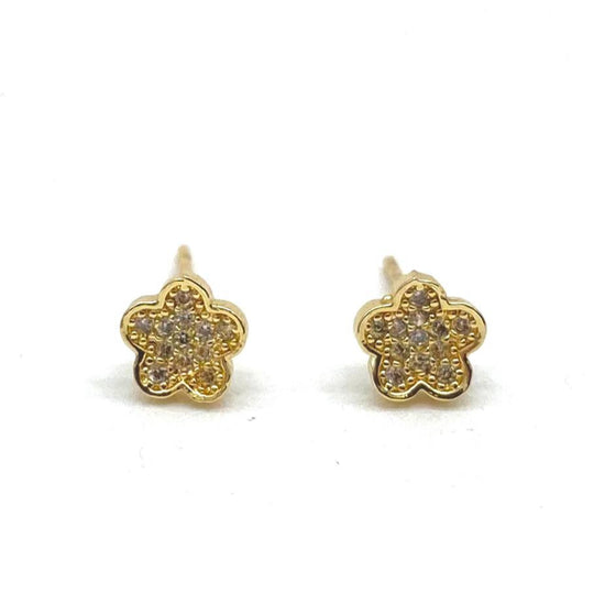 BROQUEL CHAPA DE ORO 18K FLOR