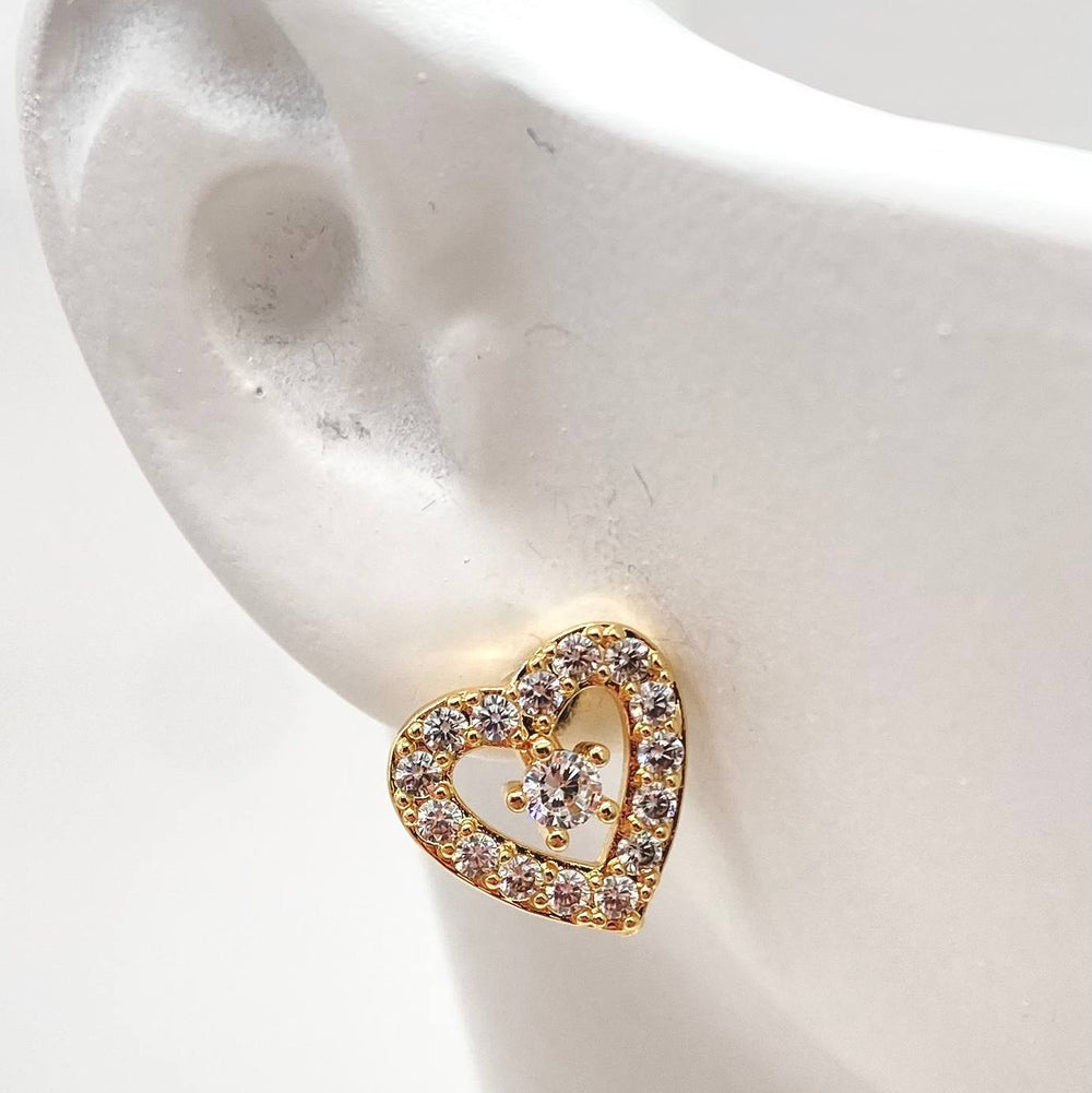BROQUEL CORAZON CHAPA DE ORO 18K