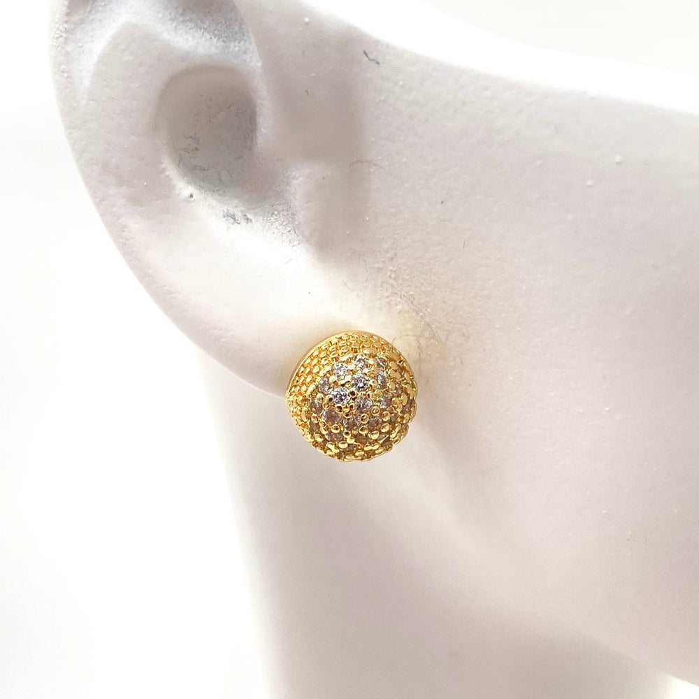 BROQUEL BOLA MEDIA CHAPA ORO 18K