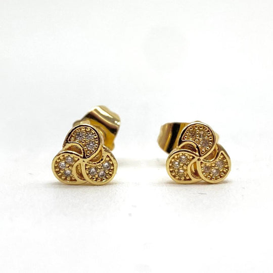 BROQUEL TRIO EN CHAPA DE ORO 18K