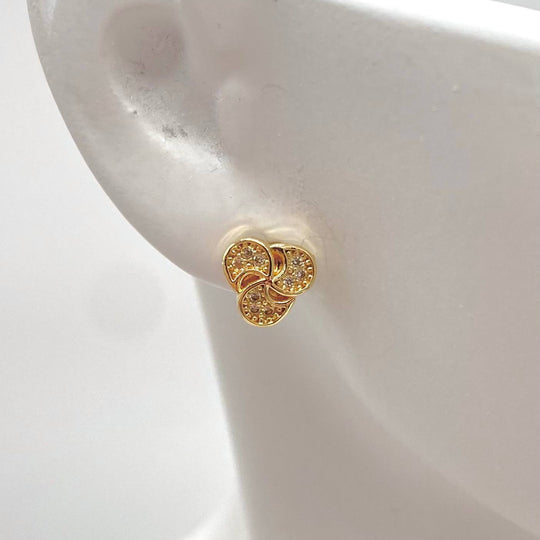 BROQUEL TRIO EN CHAPA DE ORO 18K