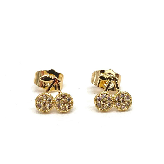 BROQUEL CEREZA CHAPA DE ORO 18K