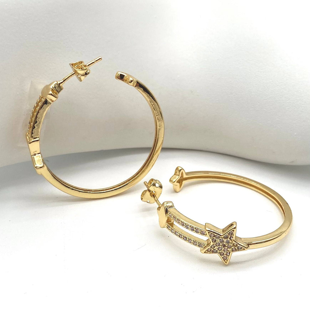 ARRACADA ESTRELLA CHAPA 18K