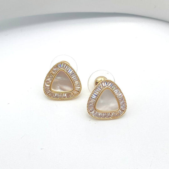 ARETE TRIANGULO CHAPA DE ORO 18K
