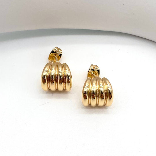 ARETE CHAPA DE ORO 18K
