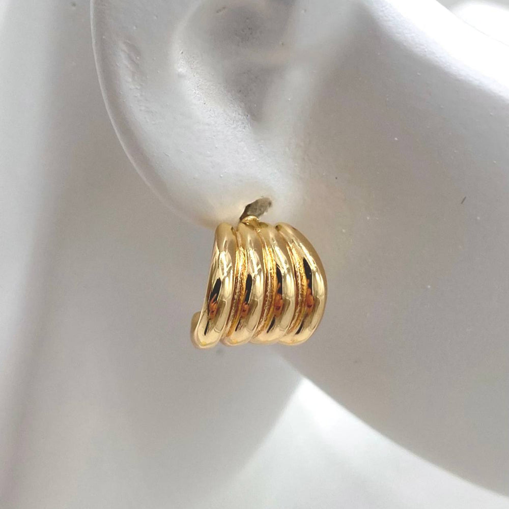 ARETE CHAPA DE ORO 18K