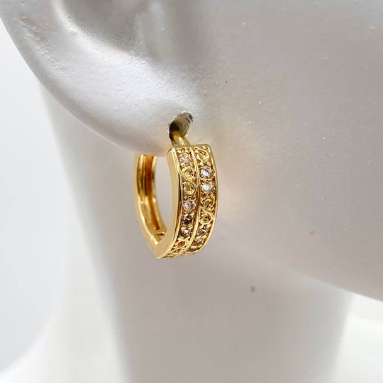 HUGGIE CHAPA DE ORO 18K