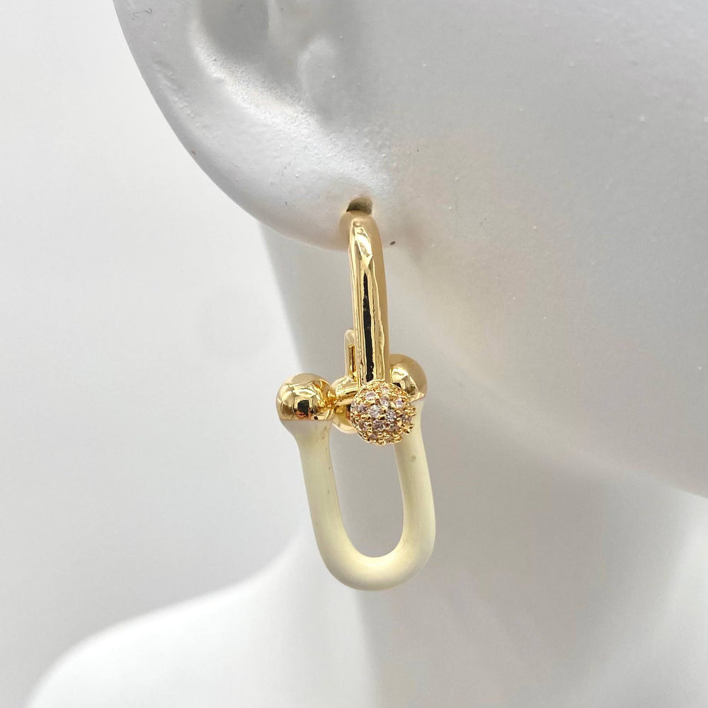ARETE DOBLE CON ESMALTADO