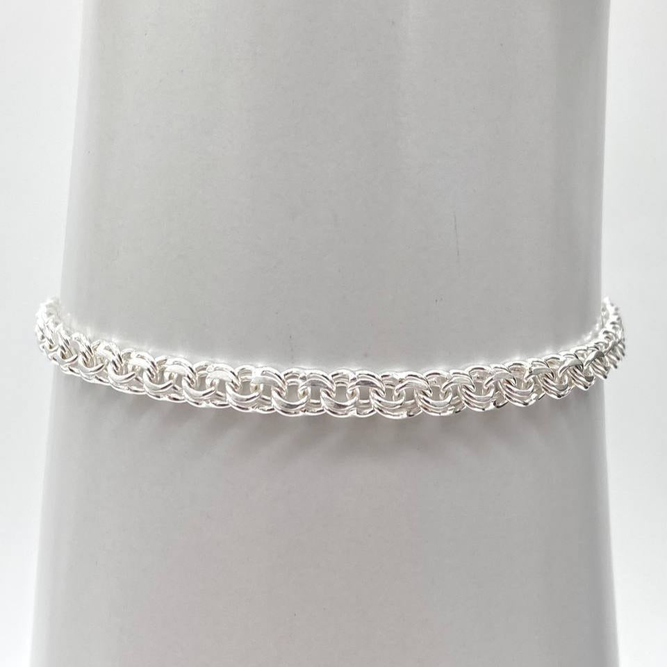 PULSO TEJIDO CHINO PLATA 925