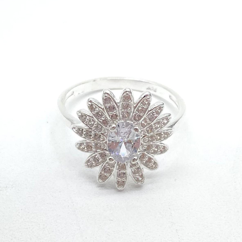 ANILLO FLOR GRANDE PLATA