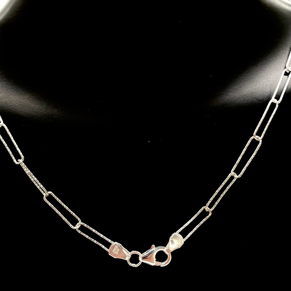CADENA ESLABON DIAMANTADO PLATA 925