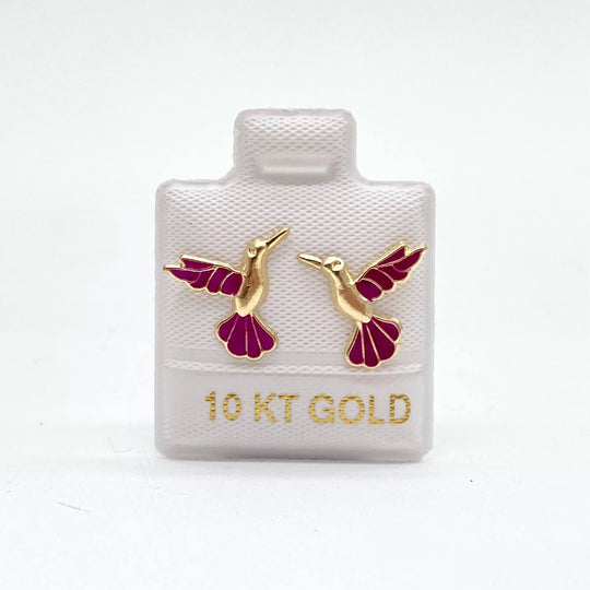BROQUEL COLIBRI ORO 10K