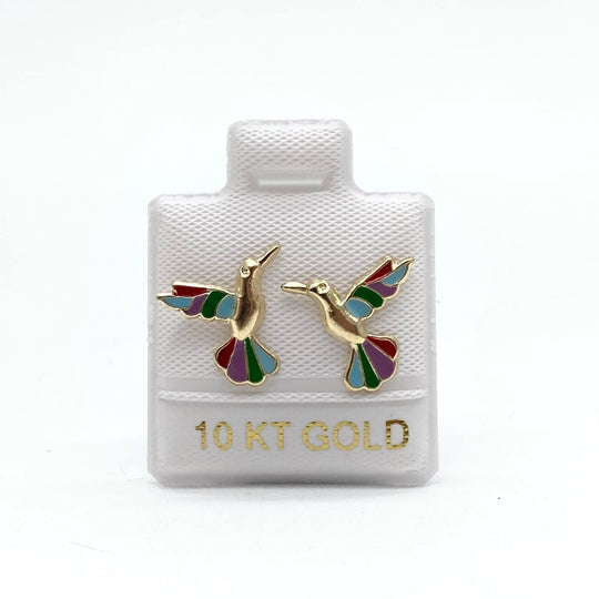 BROQUEL COLIBRI ORO 10K