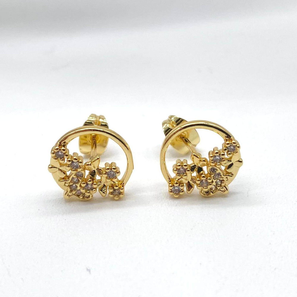Set mariposas – Dije, cadena y aretes en Chapa de Oro 18K | MAEL