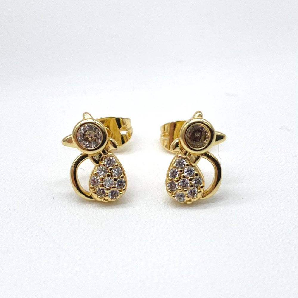 Set corazón celeste – Dije, cadena y aretes en Chapa de Oro 18K | MAEL