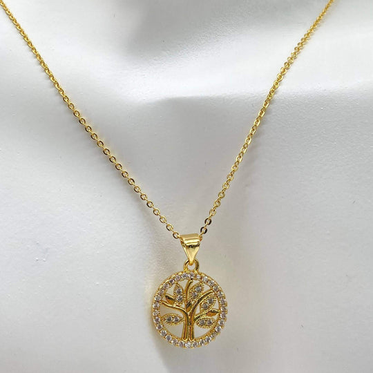 Collar con dije arbol de la vida – Chapa de Oro 18K | MAEL