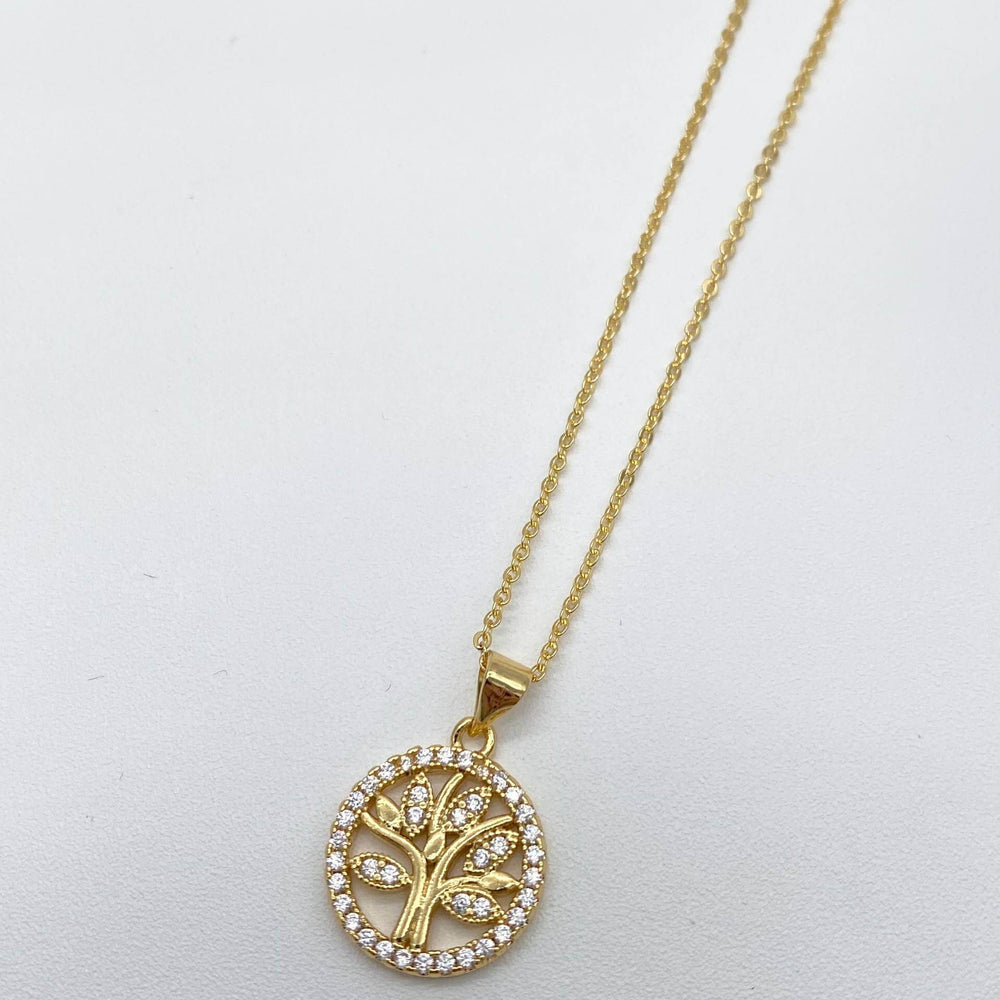 Collar con dije arbol de la vida – Chapa de Oro 18K | MAEL