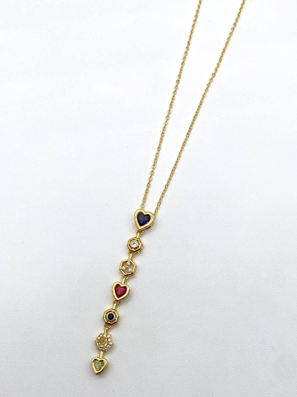 Collar largo multicolor– Chapa de Oro 18K | MAEL