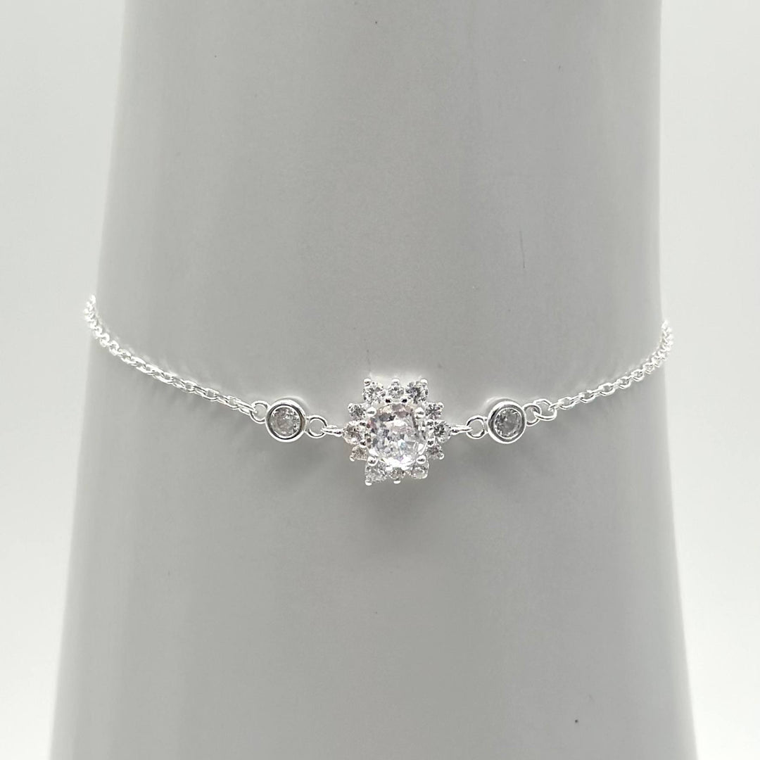 Pulsera Flor con Zirconias – Plata 925 | Mael Joyería