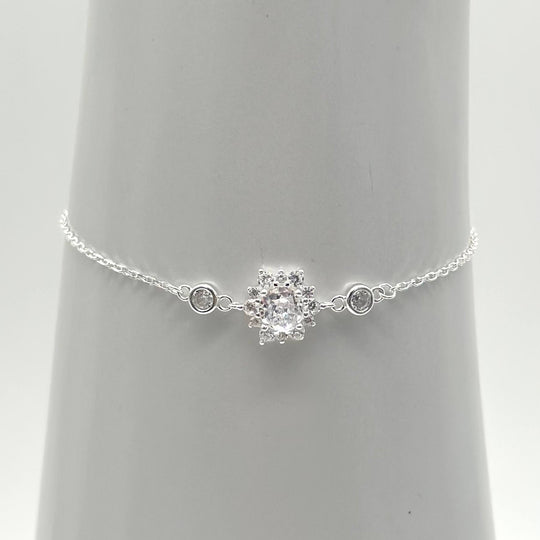 Pulsera Flor con Zirconias – Plata 925 | Mael Joyería