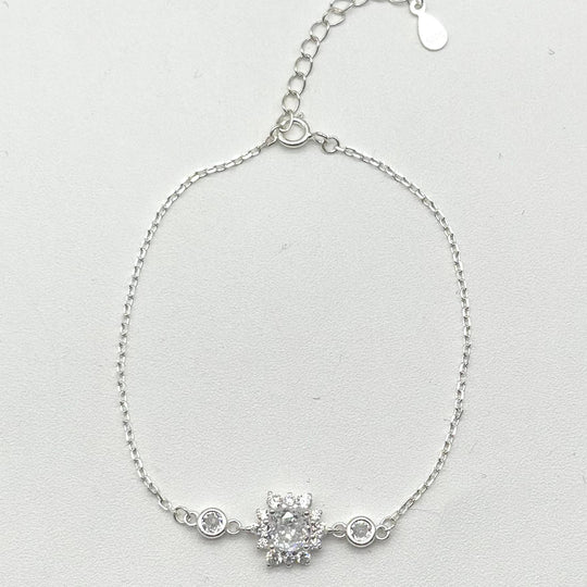 Pulsera Flor con Zirconias – Plata 925 | Mael Joyería
