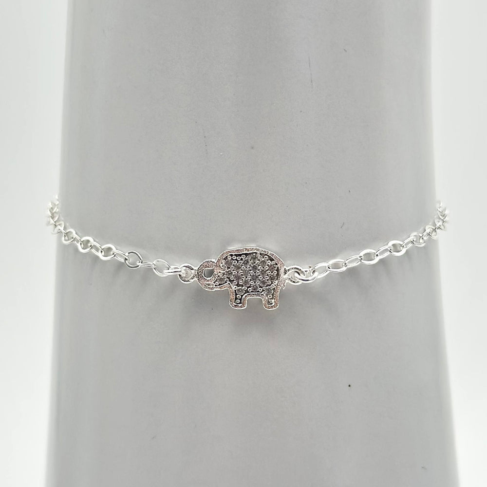 Pulsera Elefante con Zirconias – Plata 925 | Mael Joyería