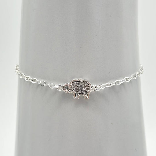 Pulsera Elefante con Zirconias – Plata 925 | Mael Joyería