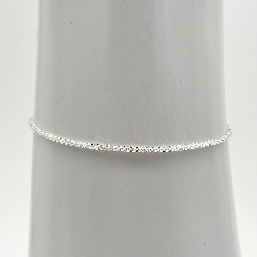 Tobillera Tejido Diamantado – Plata 925 | Mael Joyería