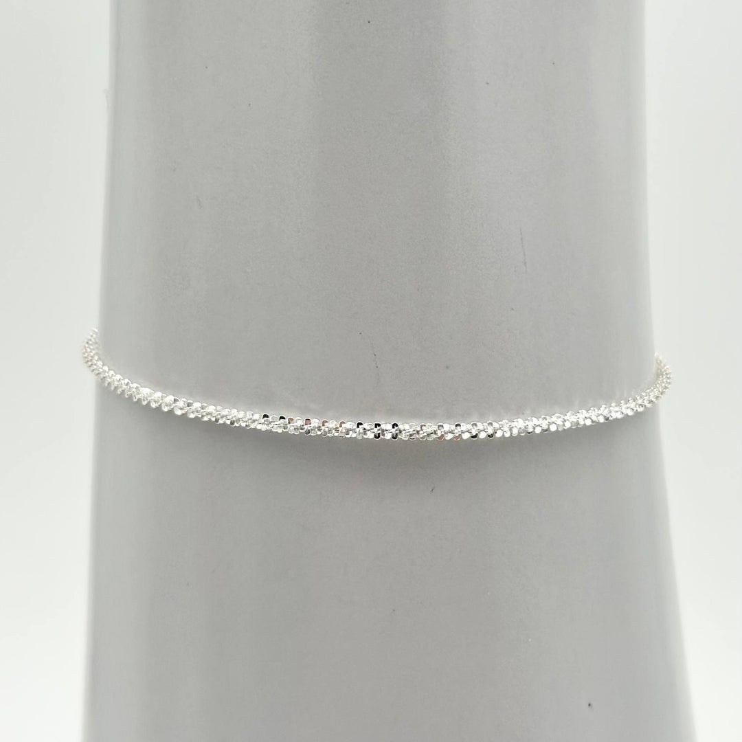 Tobillera Tejido Diamantado – Plata 925 | Mael Joyería