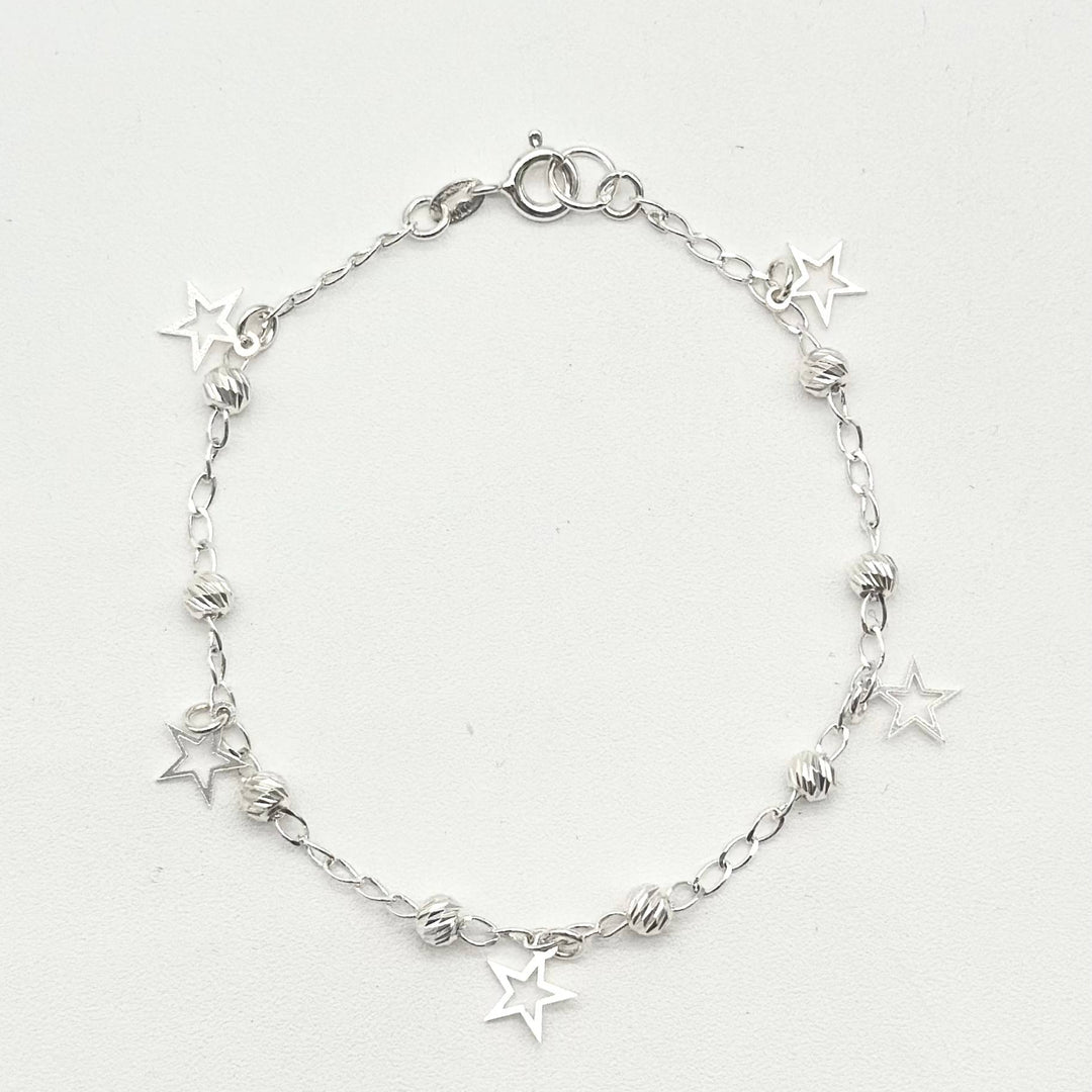 Pulsera de Estrellas Colgantes – Plata 925 | Mael Joyería