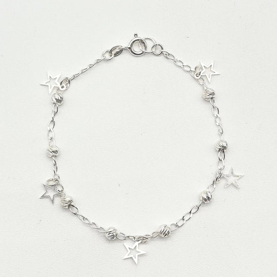 Pulsera de Estrellas Colgantes – Plata 925 | Mael Joyería