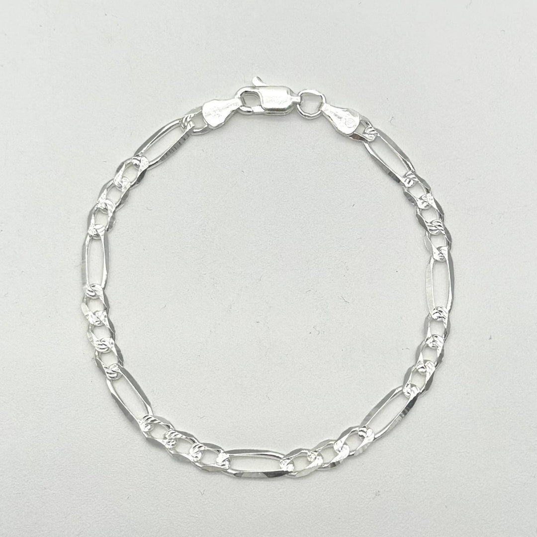 Pulso infantil de plata 925 con tejido Cartier de 15 cm de largo y 5 mm de ancho.